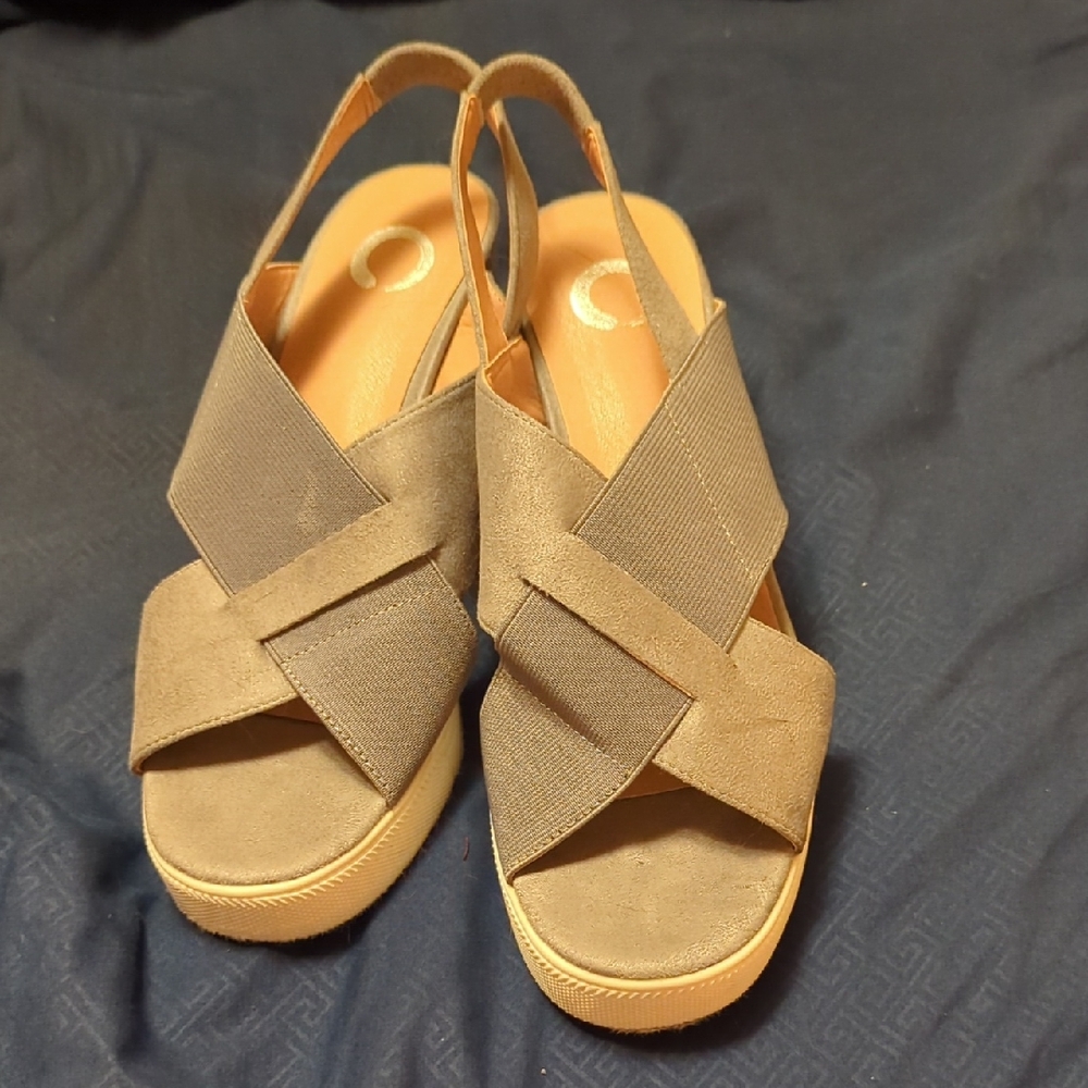 Naturalizer Gray Sandals Comfortable Slip-On